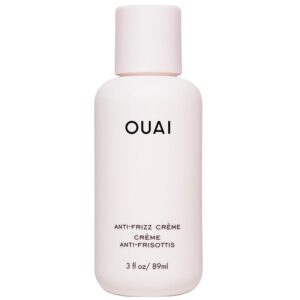 OUAI Anti Frizz Cream Travel Size - Moisturizing Hair Cream with Frizz Control & Heat Protection - Provides Hydration with Jackfruit & Beetroot Extract - Paraben, Phthalate & Sulfate Free (3 oz)