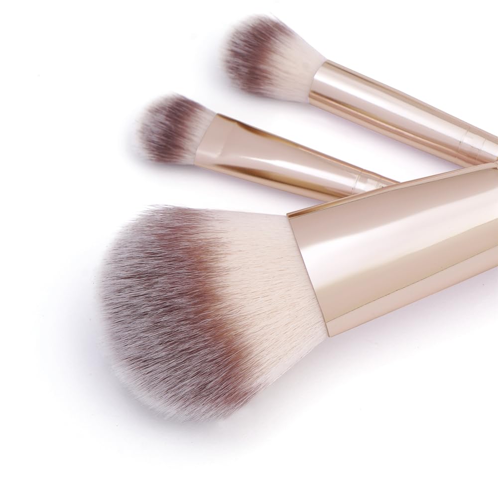 MAGEFY Makeup Brushes, 22 Pcs Professional Premium Synthetic Makeup Brush Set with Case, Foundation Eyeshadow Brush Travel Make up Brushes Set (Blackgold) - Image 7