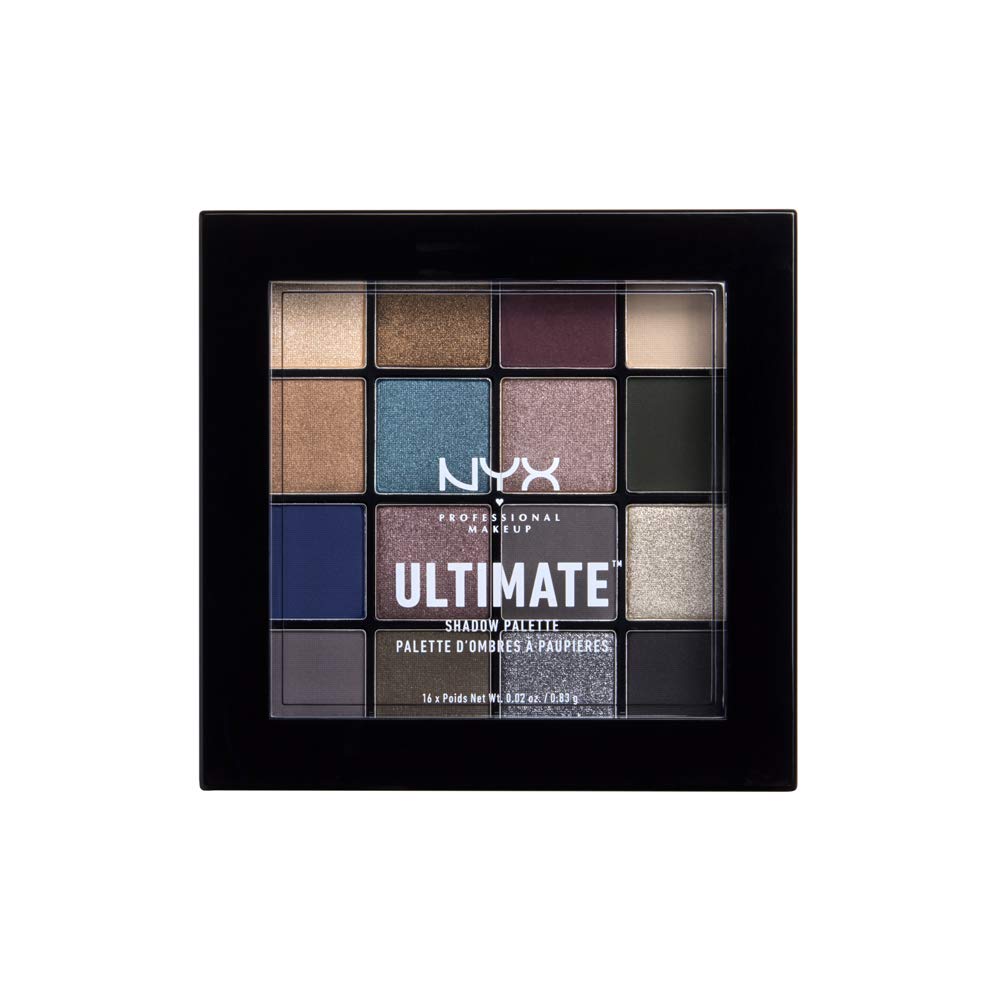 NYX PROFESSIONAL MAKEUP Ultimate Shadow Palette, Ash, 1 Count