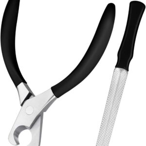 Dog Nail Clippers for Large Dogs Wide Jaw Opening Heavy Duty Dog Nail Trimmer Cat Claw Clippers for Pets(Black)