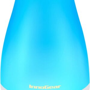 InnoGear Essential Oil Diffuser, Premium 5-in-1 Diffusers for Home Scent Aromatherapy Diffuser Air Desk Humidifier for Bedroom Large Room Office 7 Color LED 2 Mist Mode Waterless Auto Off, Basic White