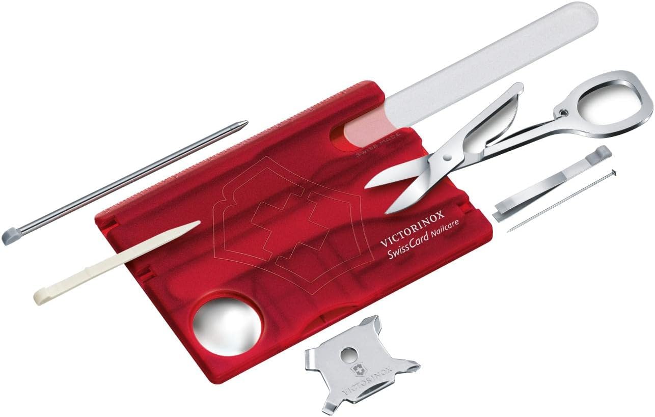 Victorinox SwissCard Nailcare 13 Function Multitool, Ruby