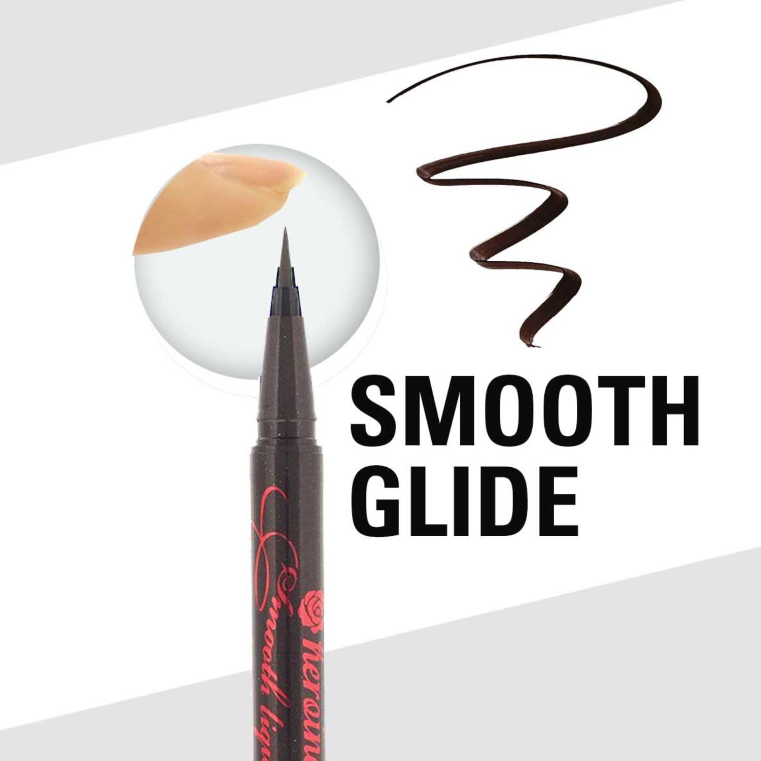 Heroine Make by KISSME Waterproof Smooth Liquid Eyeliner, Japanese Eye Makeup for Smudge-free, Super Keep Brown Black - Image 4