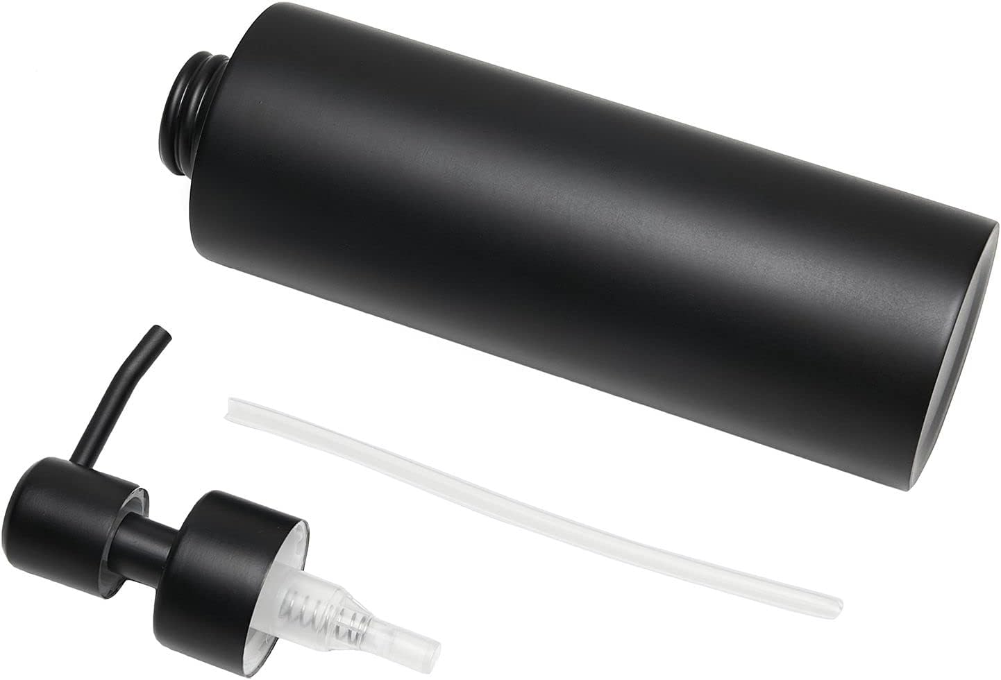 Soap Dispenser, Matte Black with Funnel and Non-Slip Coaster 304 Stainless Steel Metal Pump Hand Sanitizer Bottle for Bathroom, and Kitchen (12oz/350ml) - Image 2