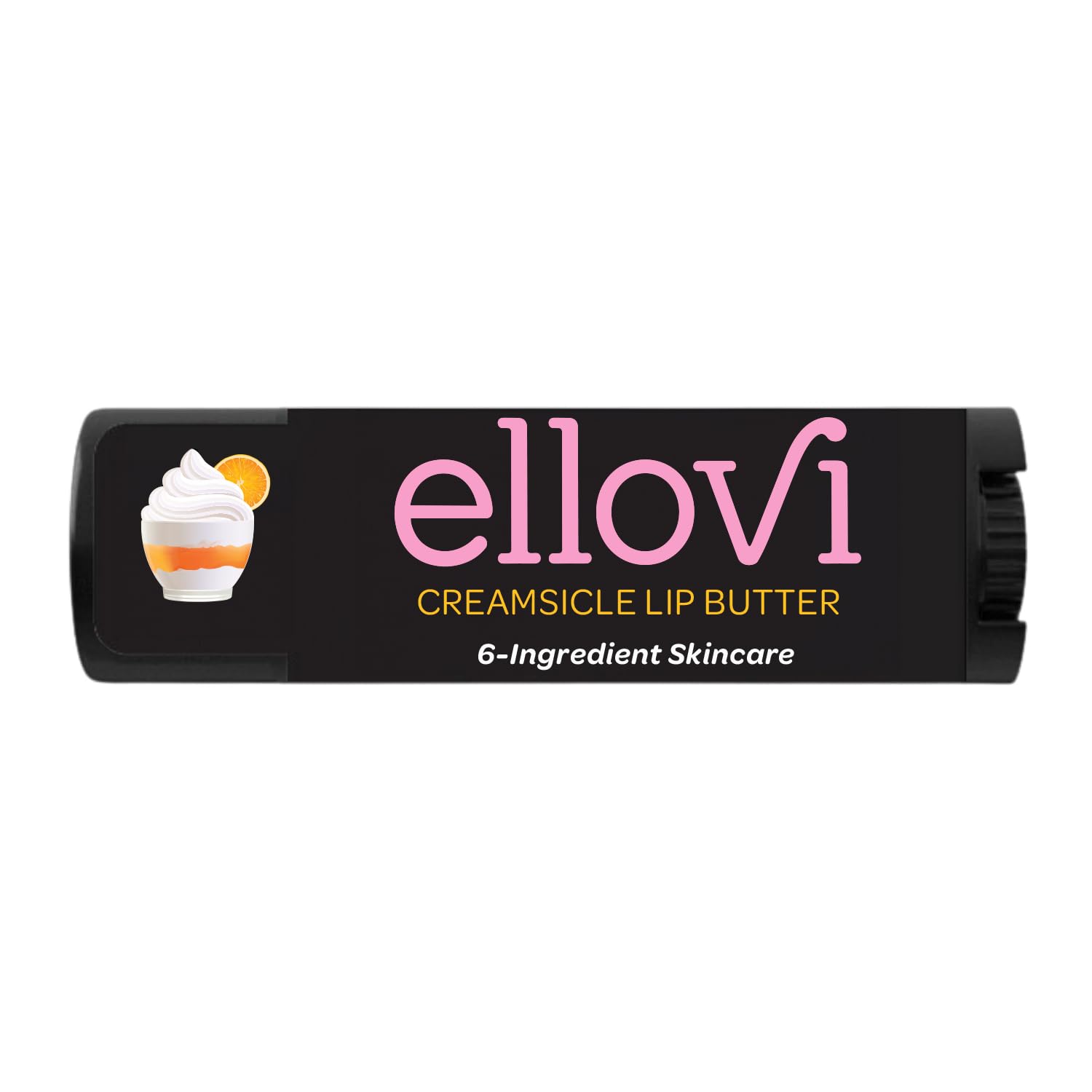 Natural Lip Butter Lip Balm - Creamsicle - Pure Enough to Eat - Made With Just 6 Vegan Ingredients - 100% Natural & Organic Moisturizing Lip Care for All Day Hydration (Single)