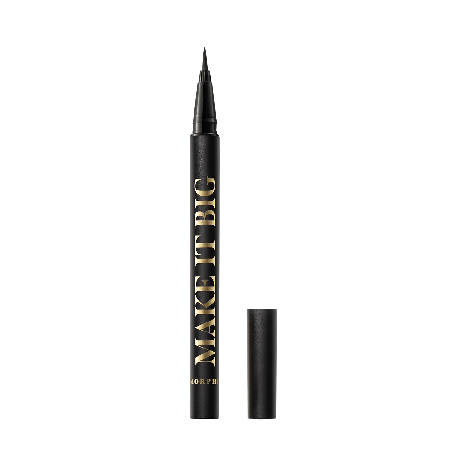 Morphe Make It Big Brush-Tip Liquid Eyeliner - Smudge-Proof Liquid Black Eyeliner with a Water-Resistant Formula - Longwearing Pigment for Up to 18 Hours (0.26 oz)