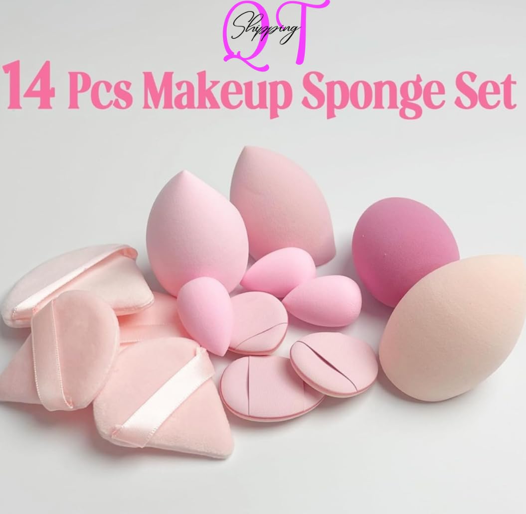 QT Makeup Brushes/Sponge Set (30 Pcs), Premium Synthetic Powder Concealers Eye Shadows Blush Professional Make Up Brushes Set, Perfect Birthday Gifts for Women with Mini Brush Washer Machine. - Image 4