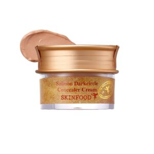 SKINFOOD Salmon Dark Circle Concealer Cream - Under Eye Concealer for Dark Spots and Wrinkles - Full Coverage - 0.35 Oz/10 g (Salmon Beige)