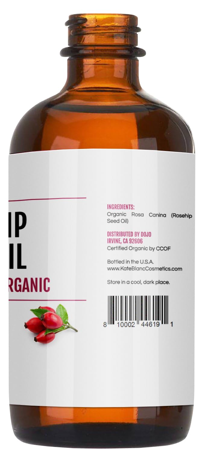 Kate Blanc Cosmetics Rosehip Oil for Face & Skin (1oz, Organic, Pure, Cold Pressed) Rosehip Seed Face Oil for Facial & Gua Sha Massage - Image 7