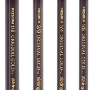 KINGART B-095 Premium 4 pc. Original Gold 9247 Series Crescent Filbert Blender Artist Brush Set, Synthetic Bristle/Taklon Hair for Acrylic and Oil Paint, Short Handle,4 Sizes: 1/8", 1/4", 3/8", 1/2"