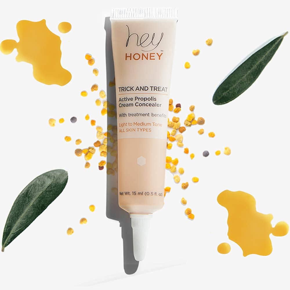 Hey Honey Skincare Trick & Treat Active Honey & Propolis Full-Coverage Concealer | for Rosacea, Acne & Blemishes, Dark Spots, Eye Dark Circles & Discoloration | Light to Medium Tone | 0.5 oz. - Image 8
