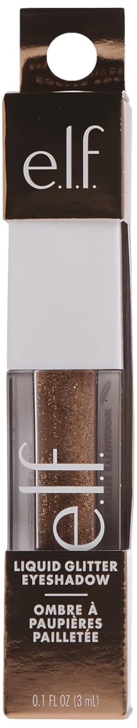 e.l.f. Liquid Glitter Eyeshadow, Long Lasting, Quick-Drying, Opaque, Gel-Based Eyeshadow For Creating High-Impact, Multi-Dimensional Eye Looks, Copper Pop, 0.10 Fl Oz - Image 2
