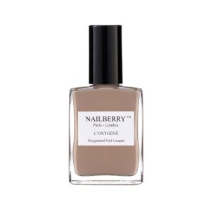 L'Oxygéné Oxygenated Nail Lacquer | Honesty | Dark Beige Opaque Nail Polish | UV Protected Long-Wear Nail Polish | 12-Free | Vegan | Certified Halal | Cruelty & Gluten Free | 15 ml