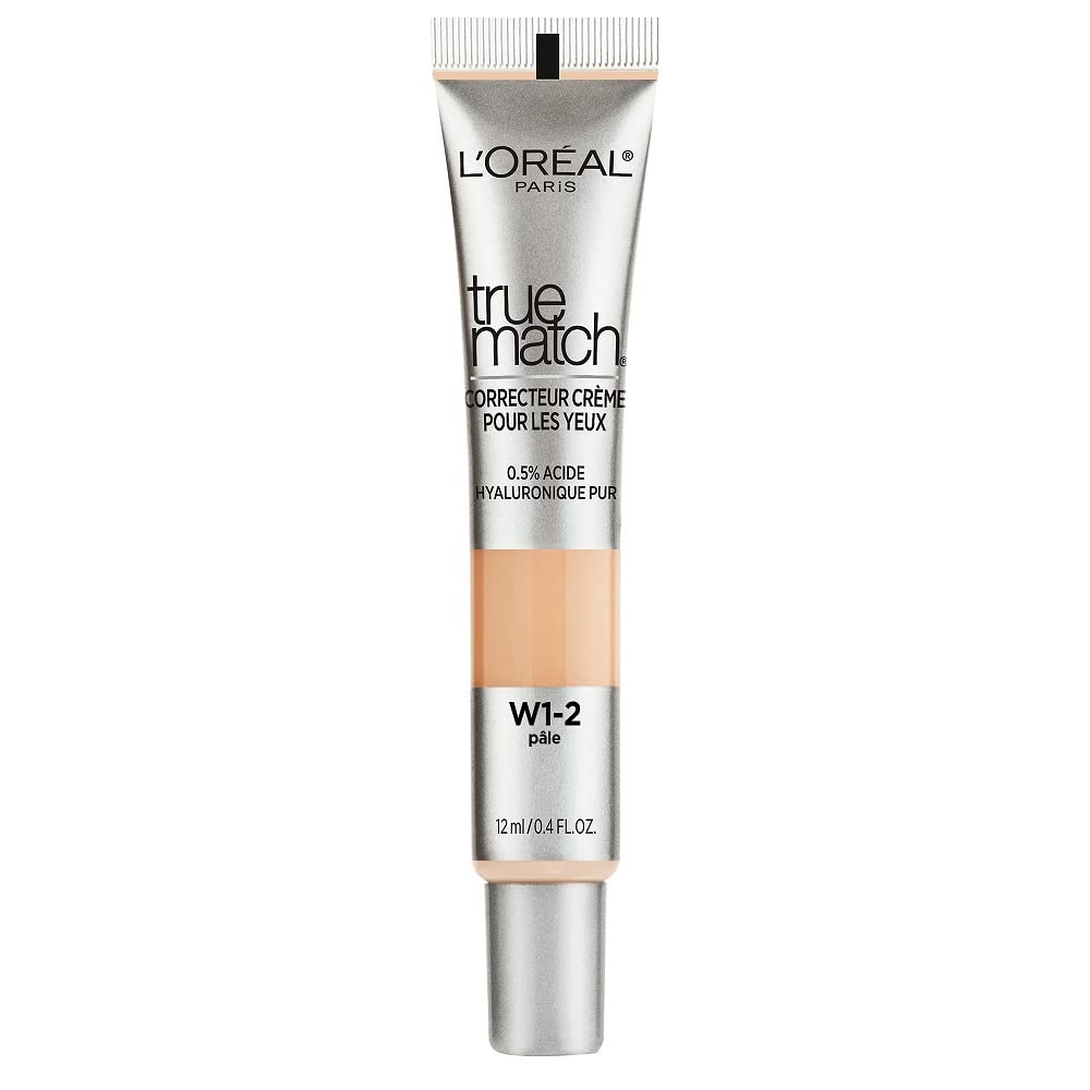L’Oréal Paris Cosmetics True Match Eye Cream in a Concealer, 0.5% hyaluronic acid, Fair W1-2, 0.4 fl. oz. - Image 2