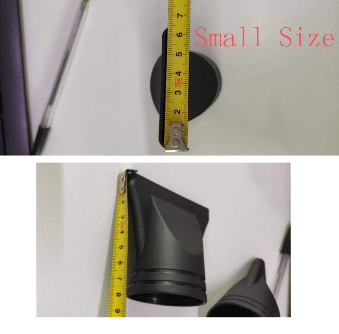 2PCS(Special for Hair Barber Shop,Not for Most of Home Hair Dryer)4.5cm Black Plastic Salon Hair Dryer Nozzle Replacement Narrow Concentrator Replacement Blow Flat Hair Drying Nozzle - Image 3