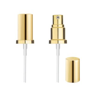 Chris.W 2 Pack Foundation Pump Dispenser Fit for Estee Lauder Double Wear Foundation, Maybelline Fit Me Liquid, Gold Lid