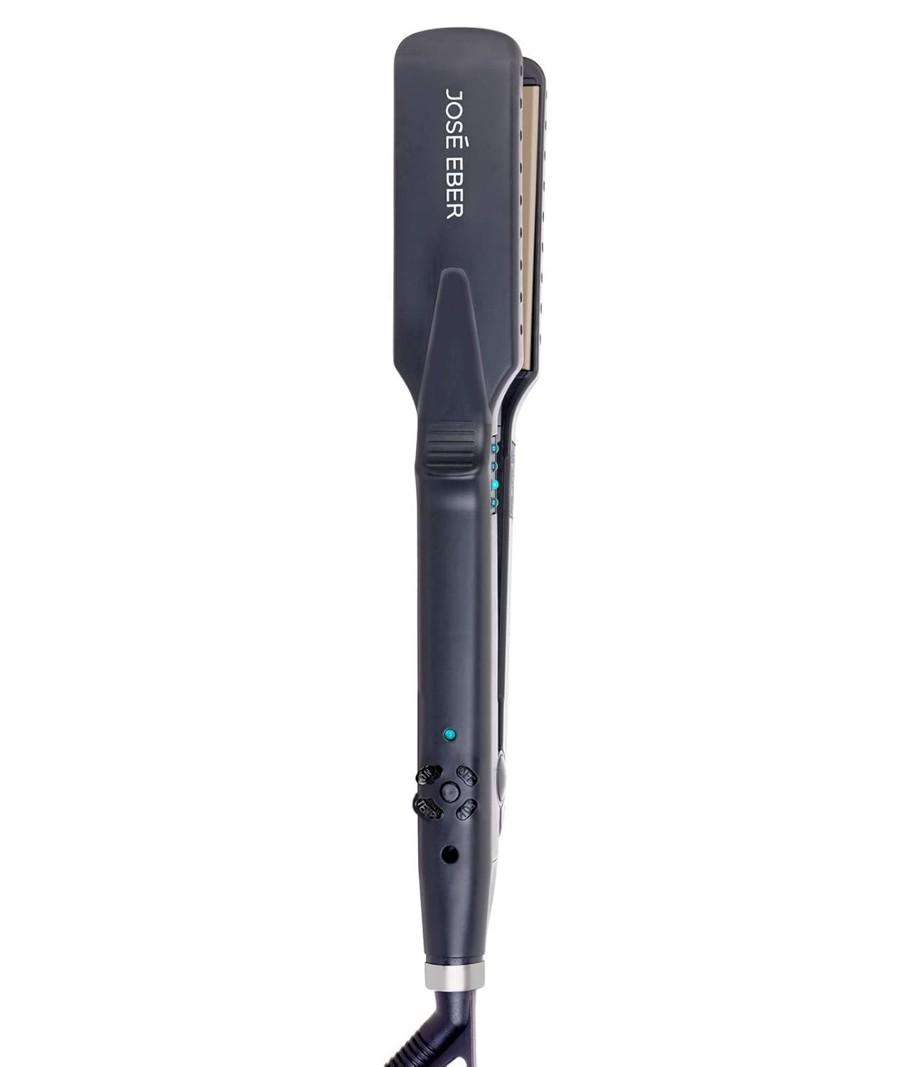 Jose Eber Wet & Dry Flat Iron Straightener Dual Voltage 110V-240V, Use on Wet or Dry Hair, Wide Floating Plates, Charcoal
