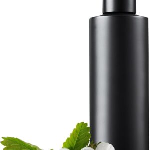 Soap Dispenser, Matte Black with Funnel and Non-Slip Coaster 304 Stainless Steel Metal Pump Hand Sanitizer Bottle for Bathroom, and Kitchen (12oz/350ml)