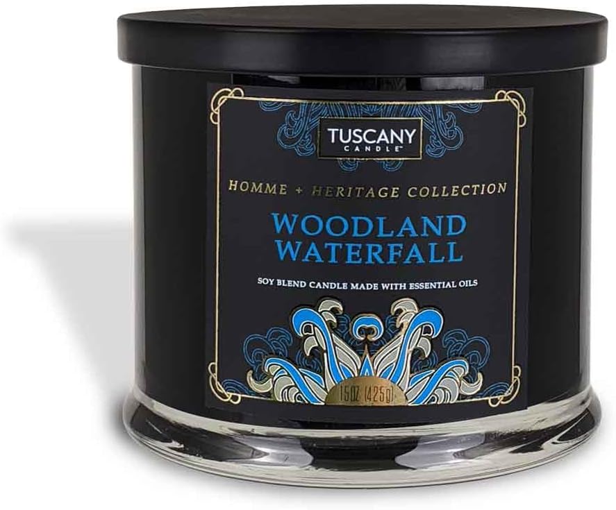 Tuscany Candle Woodland Waterfall Scented Jar Candle, 15 oz