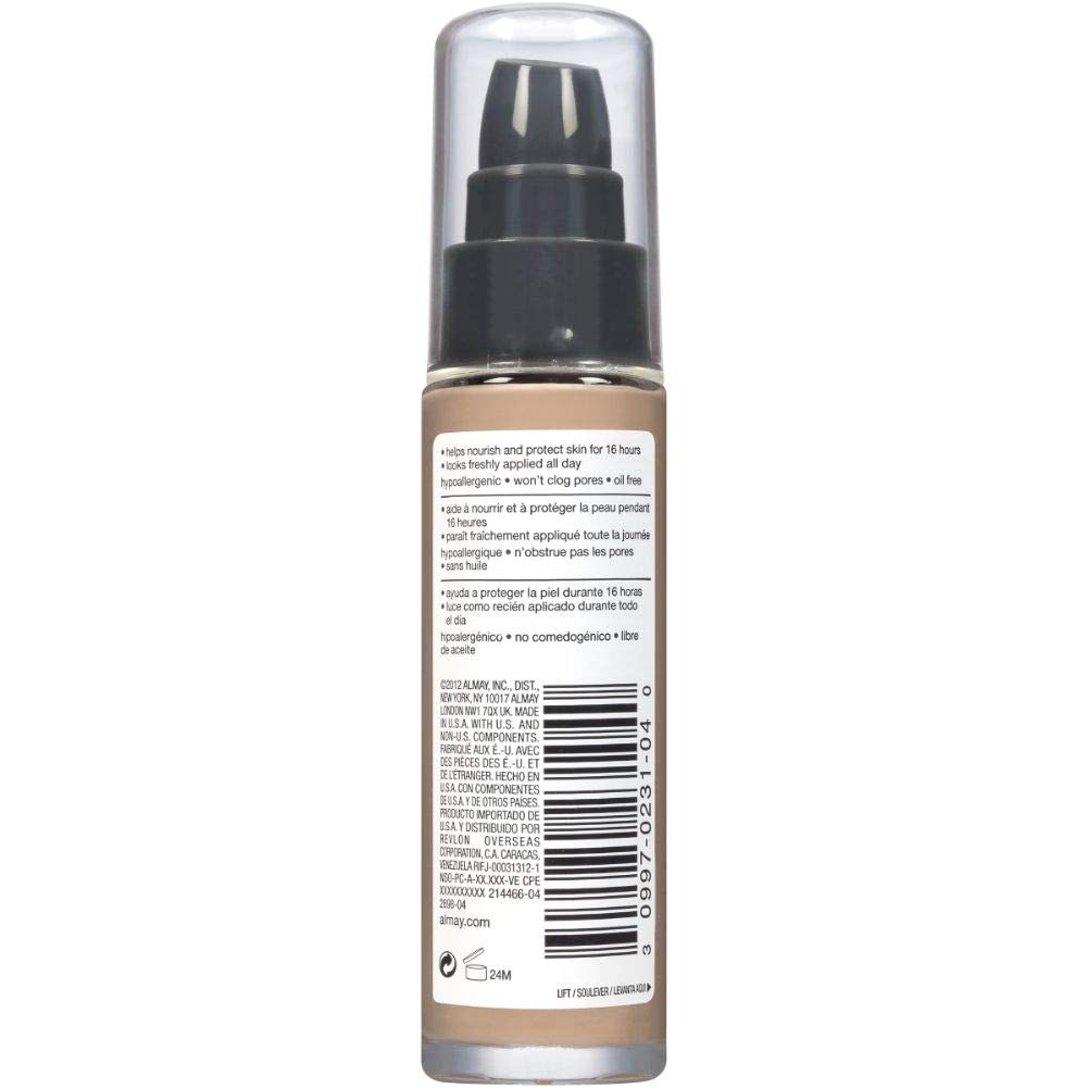 Almay Liquid Foundation, Truly Lasting Color, Long Wearing Natural Finish, Vitamin E and Lemon Extract, Hypoallergenic, Cruelty-Free, Dermatologist Tested, 220 Neutral, 1 fl oz - Image 7