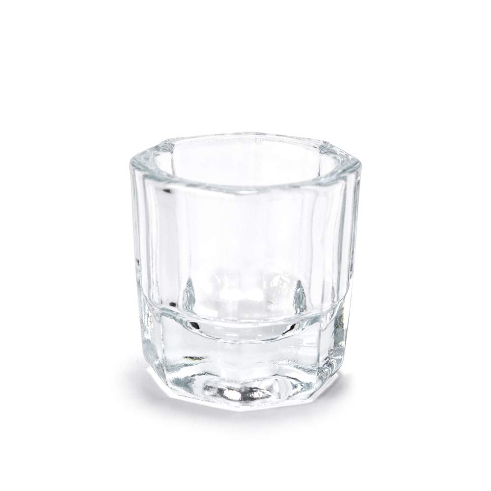 2Pcs Nail Art Dappen Dish Cups for Acrylic Liquid and Powder Clear Glass Nail Bowl Acrylic Powder Holder Nail Liquid Cup Acrylic Glass Jar Crystal Bowl for Nails - Image 5