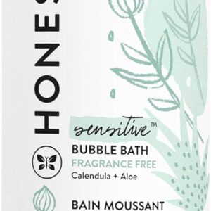 The Honest Company Foaming Bubble Bath | Gentle for Baby | Naturally Derived, Tear-free, Hypoallergenic | Fragrance Free Sensitive, 12 fl oz