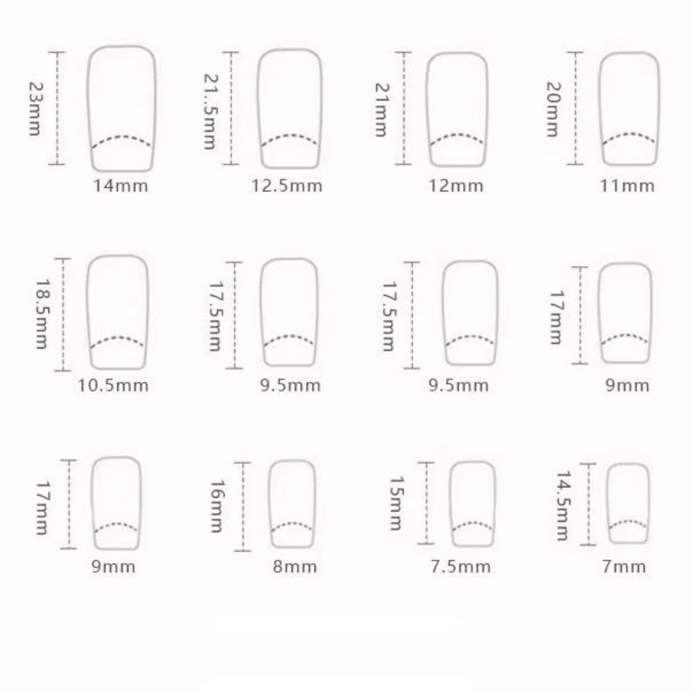 Orange Press on Nails Flower Fake Nails Nude False Nails with Design French Tip Glue on Nails Glossy Artificial Acrylic Nail Full Cover Stick on Nails for Women Manicure 24Pcs' - Image 6