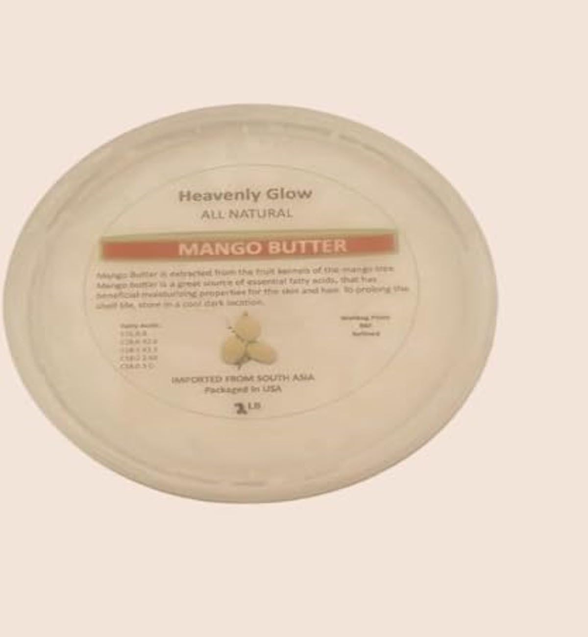 Mango Butter from Ghana Africa, Unscented Moisturizer, Naturally Refined Skin and Hair Moisturizer, perfect for DIY Body Care projects,Hair Protectant Anti-Aging Butter Ivory 1LB, - Image 3