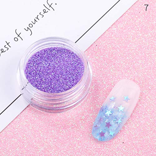 Minejin Nail Art Glitter Decoration Paillette Powder Dust Sequins Tips 12 Pots - Image 7