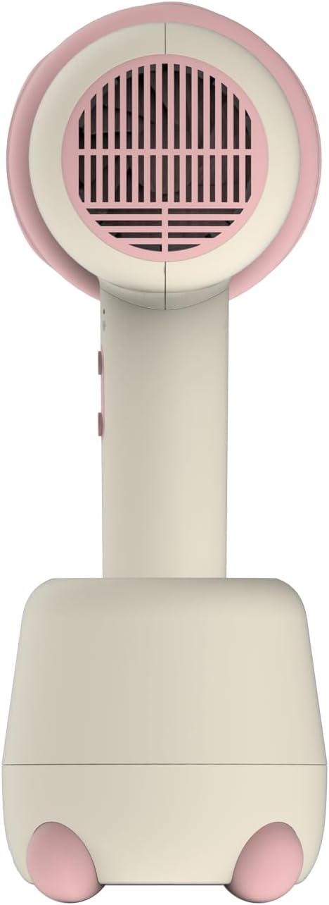 Cordless Hair Dryer for Baby, Mini Kids Hair Blow Dryer Rechargeable Low Noise Gentle Heat for Infant Butt Skin with 3 Speed Settings, 0-3 Years Using (Pink) - Image 4