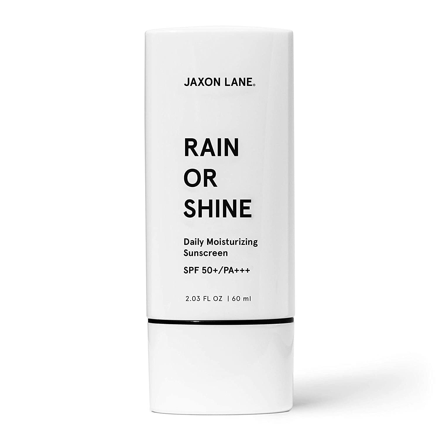 RAIN OR SHINE Anti Aging Face Sunscreen SPF 50 for Clear Skin with Green Tea, Hyaluronic Acid, Vitamin E Oil, Ginseng Extract, Licorice Root โ SPF Moisturizer for Face, Fragrance Free 2.03 Oz