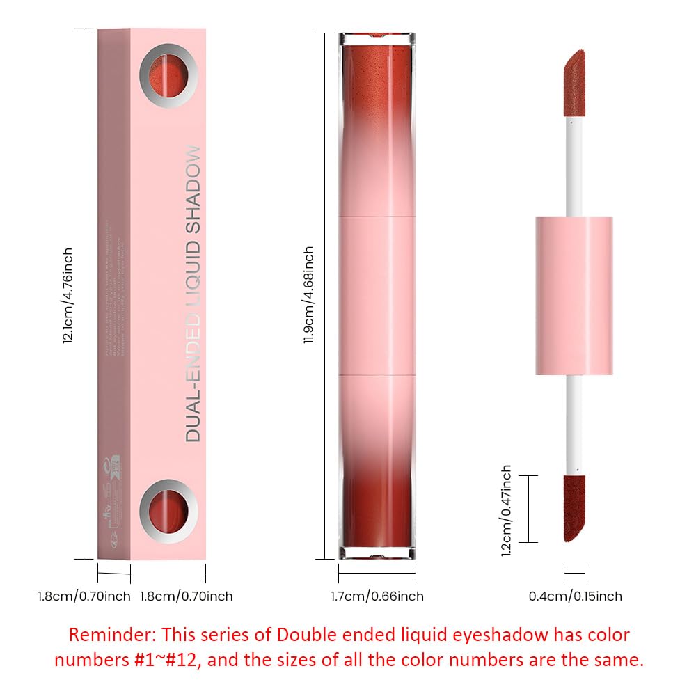evpct Dual-Ended Shimmer to Glitter Liquid Eyeshadow, Shimmer Glitter eyeshadow makeup in one stick, Easy Style Formula Waterproof & Long Lasting Eye Shadow, 03# - Image 6