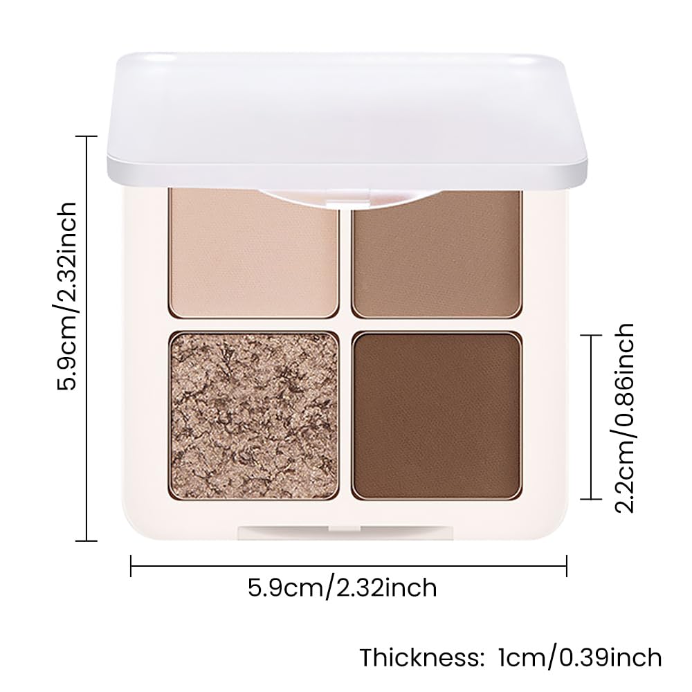 Eyeshadows Palette Makeup for Older Women, Neutral Nude Brown Eye Shadow, Powder Cream Glitter Matte Shimmer Quads Eyeshadow Palette, Long-lasting Pigmented Waterproof, sombras para ojos - Image 6