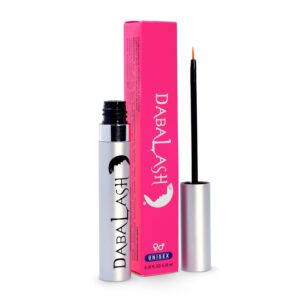 DABALASH Professional Eyelash & Eyebrow Growth Serum with Castor Oil – Promotes the Appearance of Naturally Longer, Fuller, Thicker & Stronger Lash + Brow Hair – 0.18 oz