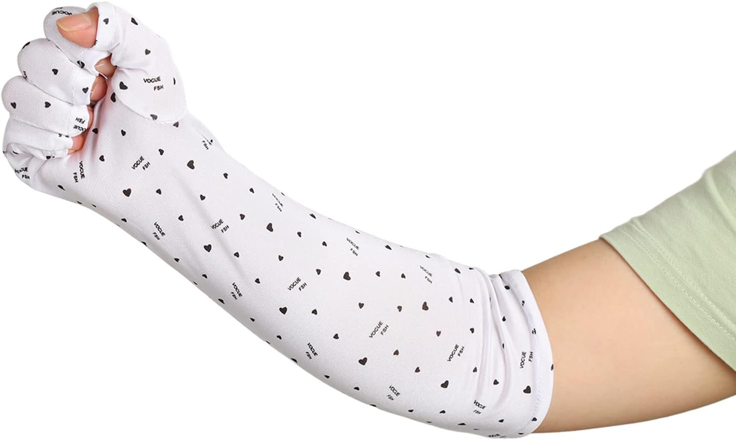 3 Pairs Gloves, Manicure Gloves with Cute Heart Shaped Pattern, Fingerless Nail Art Gloves for Nail Gel Dryer, Outdoor Gloves for Women and Girls - Image 8
