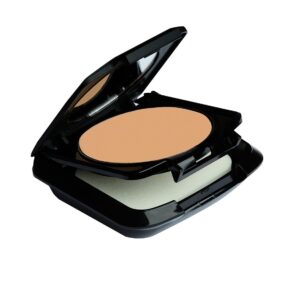 Palladio Dual Wet and Dry Foundation with sponge and Mirror Squalane Infused Apply Wet for Maximum Coverage or Dry for Light Finishing and Touchup Minimizes Fine Line All day Wear, Everlasting Tan