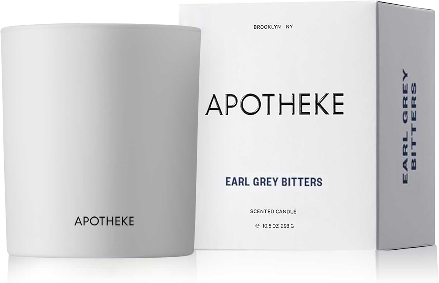 Apotheke Luxury Scented Candles for Home, Earl Grey Bitters - Aromatherapy Jar Candle with Soy Wax Blend