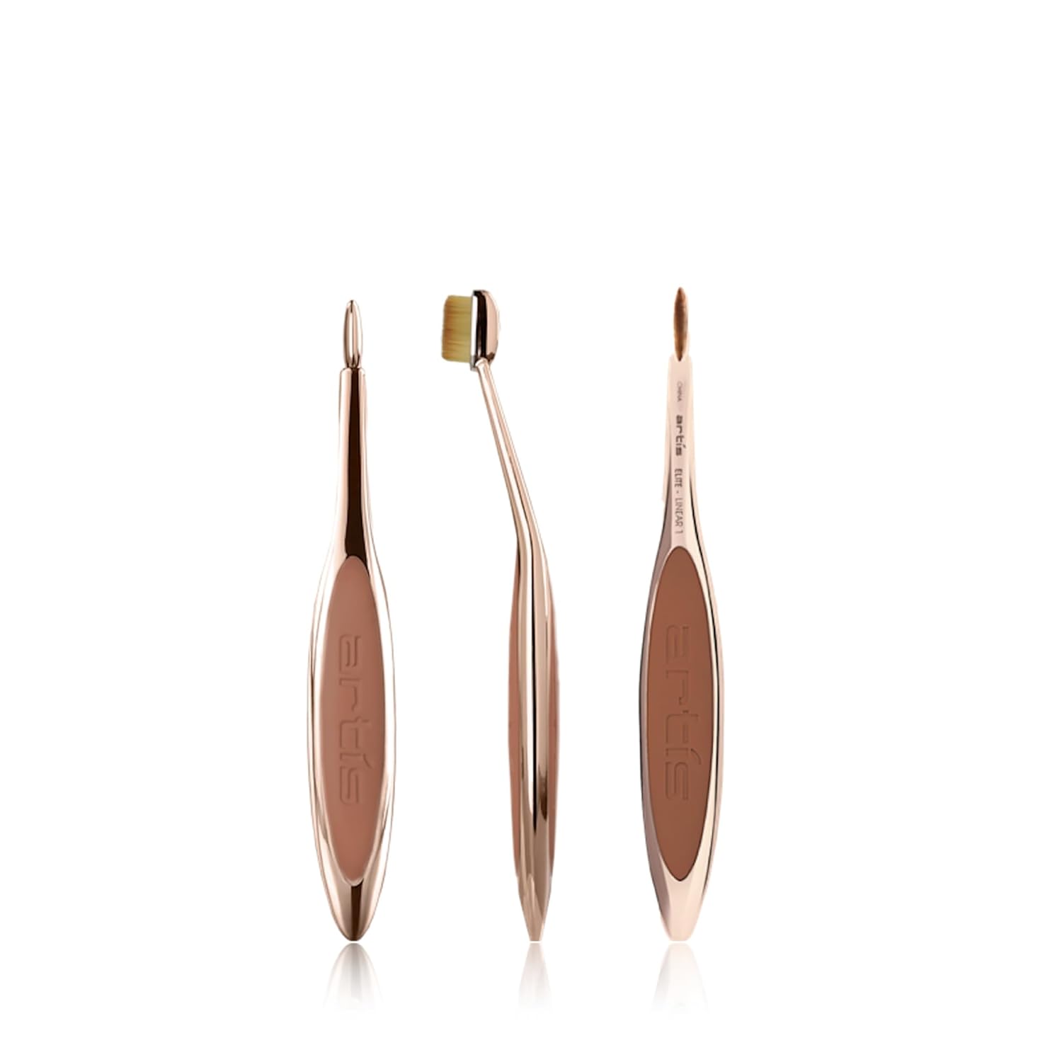 Artis Elite Linear Brush 1 - Makeup Brush with Solid Metal Handle - Soft Makeup Brushes - Makeup Tools for Liquid, Creams, Powders - Rose Gold - 1 pc