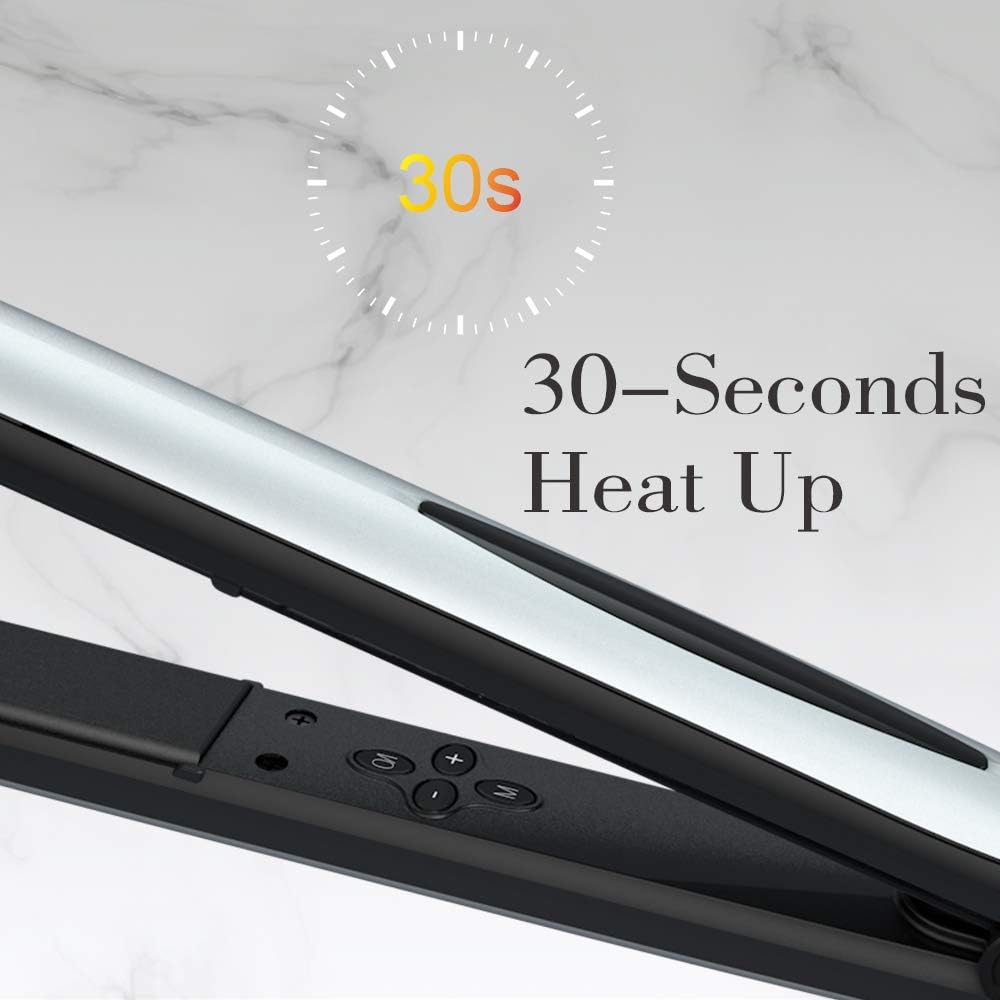 1 Inch Ionic Ceramic Hair Straightener Professional Flat Iron with LED Digital and Temperature Control from 284℉ to 446℉ Auto Shut Off - Image 5