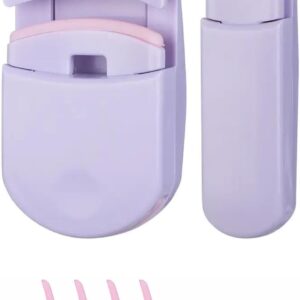 [2 Pack] Eyelash Curler with 8 Extra Lash Pads - Travel Eyelashcurler for All Eyes Shapes - Less Eyelash Damage with Our Compact and Portable Lashes Curlers - Professional Travel Makeup Tools