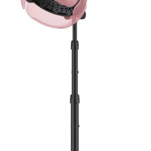 TASALON Ionic Hooded Hair Dryer, 1875W Professional Standing Hair Dryer Bonnet with 3 Temperature Settings, Height Adjustable Rolling Hair Dryer on Wheels, Sit Under Hair Dryer for Home & Salon, Pink