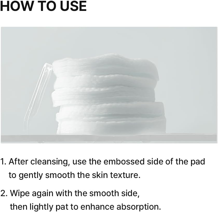 Needly Daily Toner Pad, Exfoliating Facial Pads with BHA & PHA, Deep Hydration, Pore Minimizer for Face, Centella, Tea Tree, High Volume Essence, Extra Large Cotton Pad, Korean Skin Care (60 Pads) - Image 8