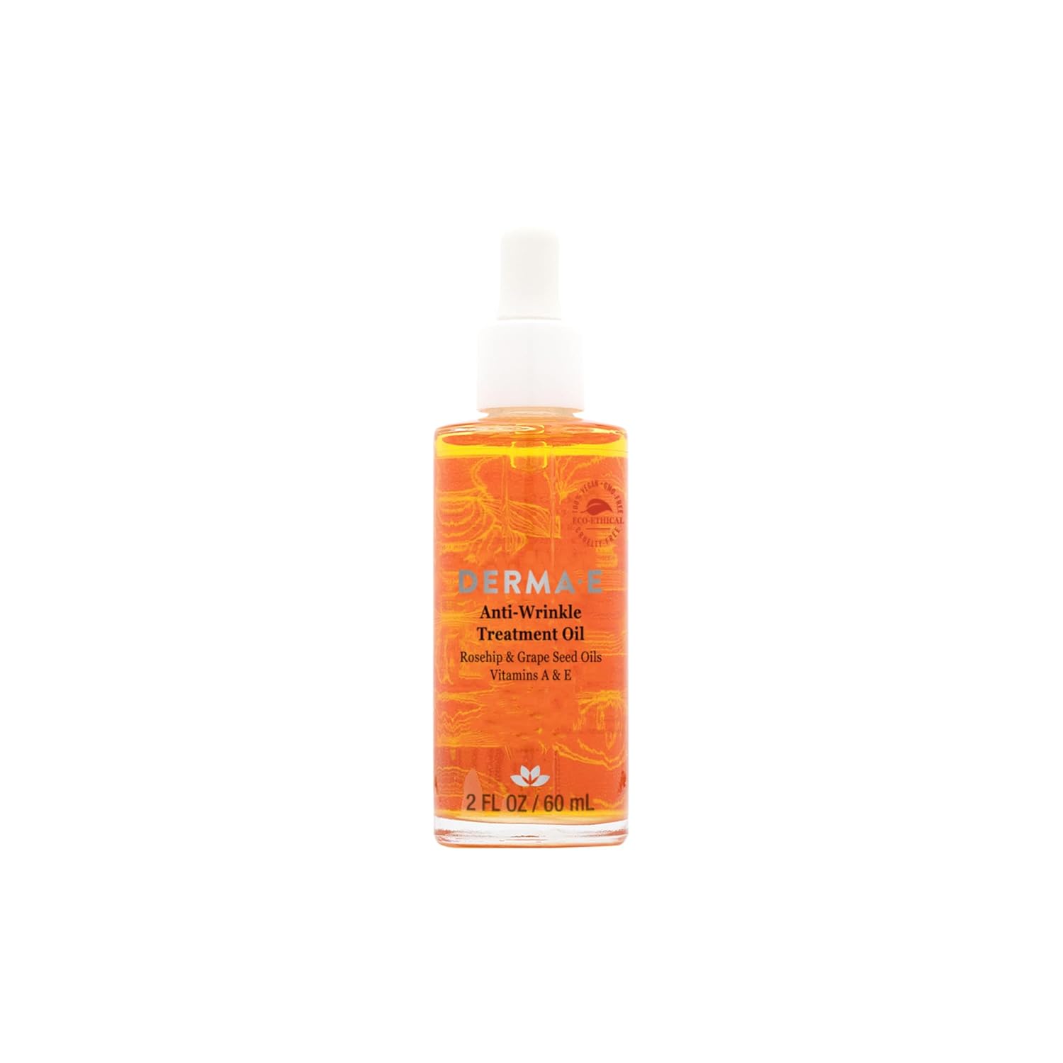 DERMA E Anti-Wrinkle Treatment Oil โ Anti-Aging Face Oil with Vitamin A and Vitamin E โ Fragrance Free Face and Neck Moisturizer for Youthful, Vibrant Skin, 2 oz