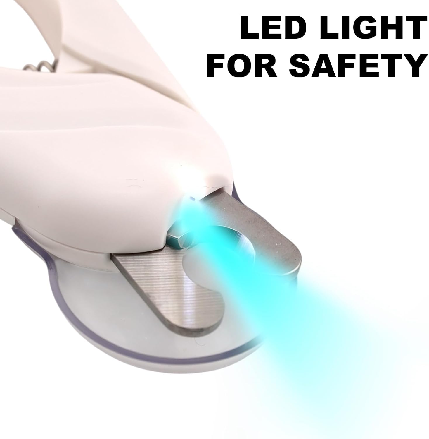 Cat Nail Clipper & Small Dog Nail Clippers with LED Light - Illuminates Nails & Bloodline for Safe, Easy Trimming - Extra Sharp, Avoid Over-Cutting - Essential Cat Supplies, White - Image 4