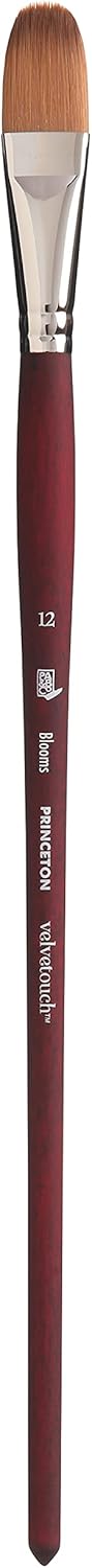 Princeton Velvetouch Jenna Rainey Blooms Brush, Long Handle, Size 12 - Professional Artist Brushes for Mixed Media, Acrylic, Oil
