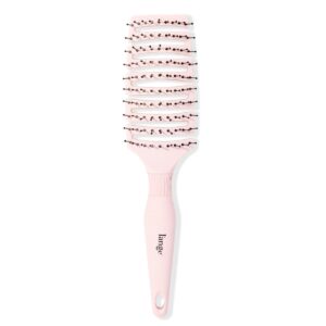 L'AngE HAIR Siena Flexi Curved Vented Hair Detangler | Nylon Bristle Brush for Tangles & Knots | Ideal for Men & Women | Vented for Airflow