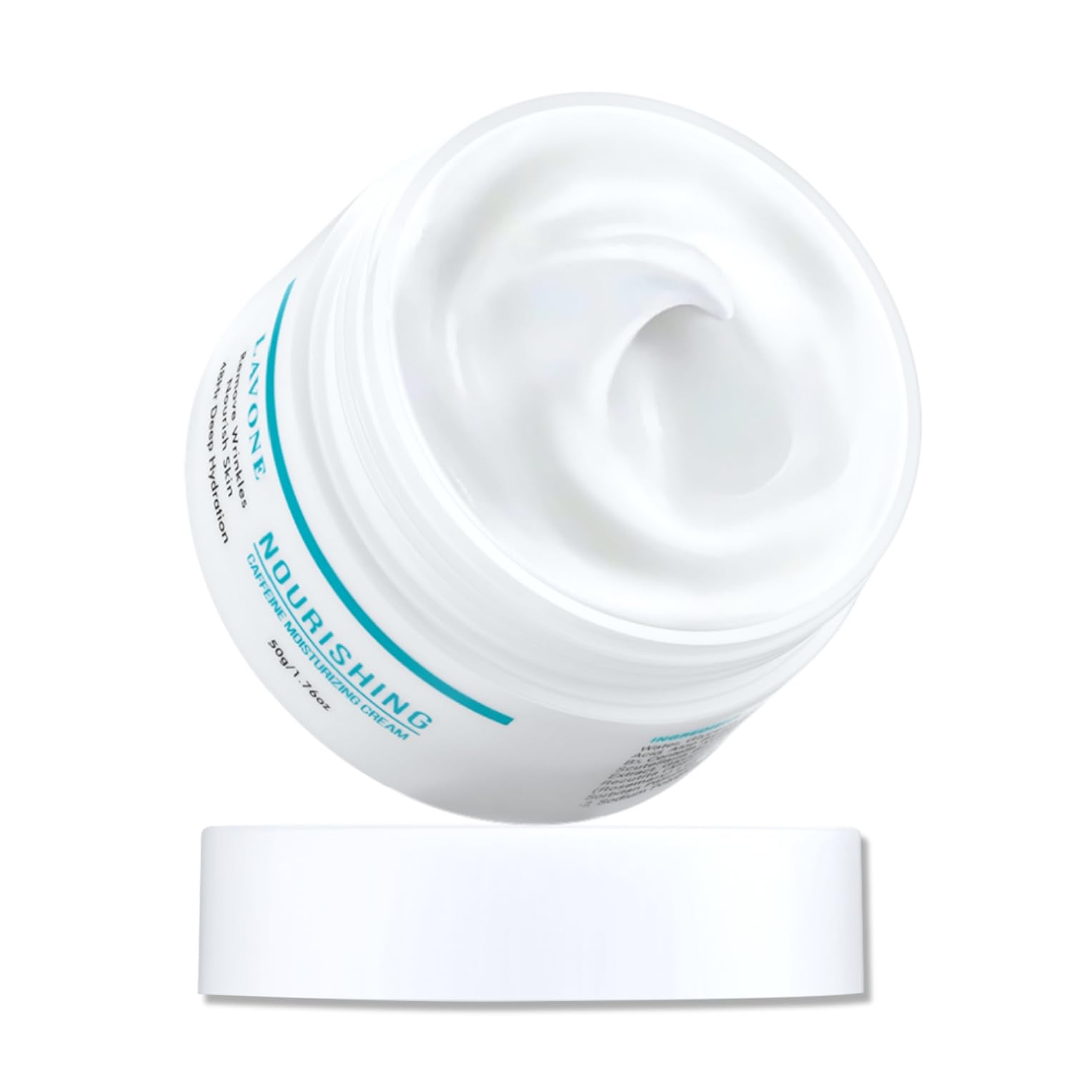 LAVONE Face Moisturizer Moisturizer Face Cream for Women and Men with Caffeine, Hyaluronic Acid, Vitamin E/C | Daily and Night Facial Moisturizer | For Dry, Oily, Sensitive, and Acne-Prone Skin