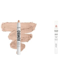 NYX PROFESSIONAL MAKEUP Jumbo Eye Pencil Duo - Frosting (Champagne) & Yogurt Blendable Eyeshadow Stick & Eyeliner Pencils