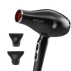 (2nd Gen) REAL INFRARED LIGHT Professional Salon Hair Dryer with Patented Ceramic Honeycomb for Fast Drying, No Heat Damage, Prevent Hair Loss, Frizz Free, More Volume & More Shine