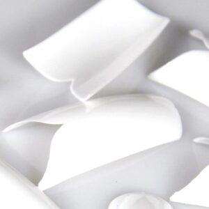 White V Shape Designer False French Nail Art Tips Pack of 500pcs